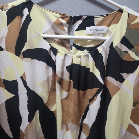 Calvin Klein Colorful Abstract Sleeveless Top L - Picture 3 of 5